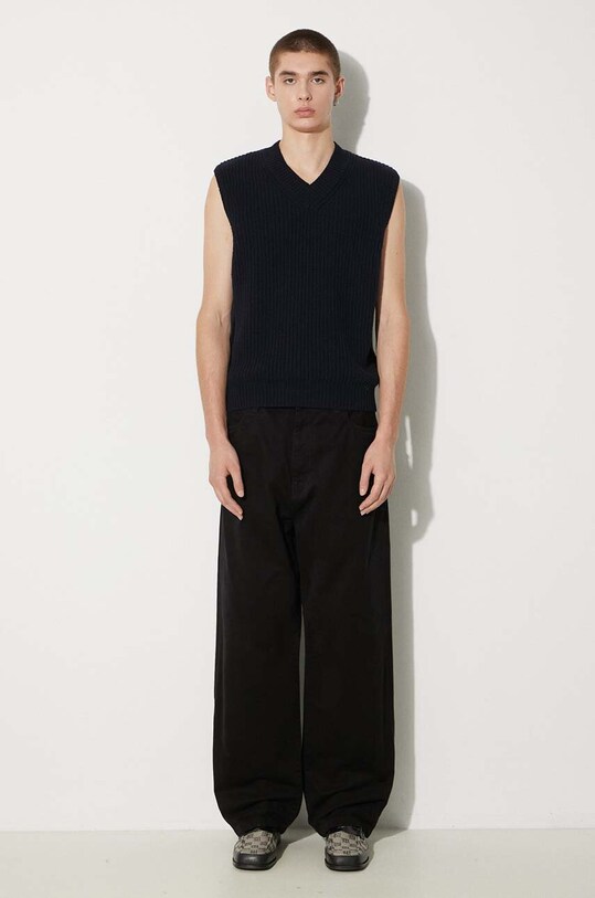 Carhartt WIP gilè in lana Marlon Vest Sweater I033909.1CXX blu navy AW24