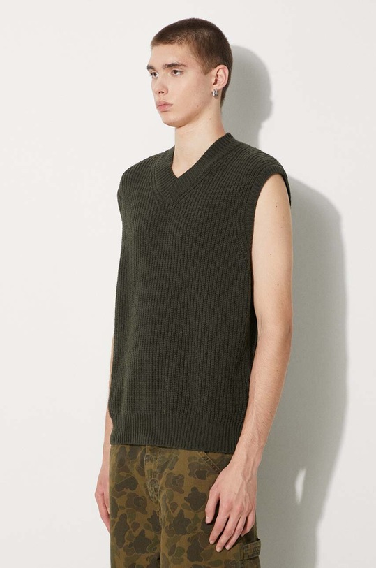 Vlněná vesta Carhartt WIP Marlon Vest Sweater zelená I033909.666XX