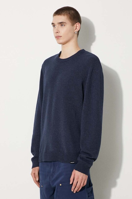 Vuneni pulover Carhartt WIP Alten Sweater mornarsko plava I033917.2FHXX