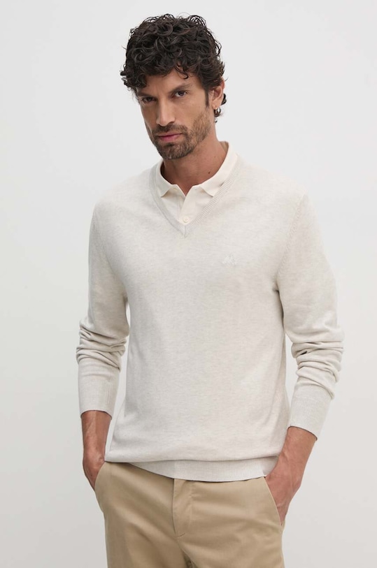 Lindbergh pulover subtiri bej 30.800140.OFF.WHITE.
