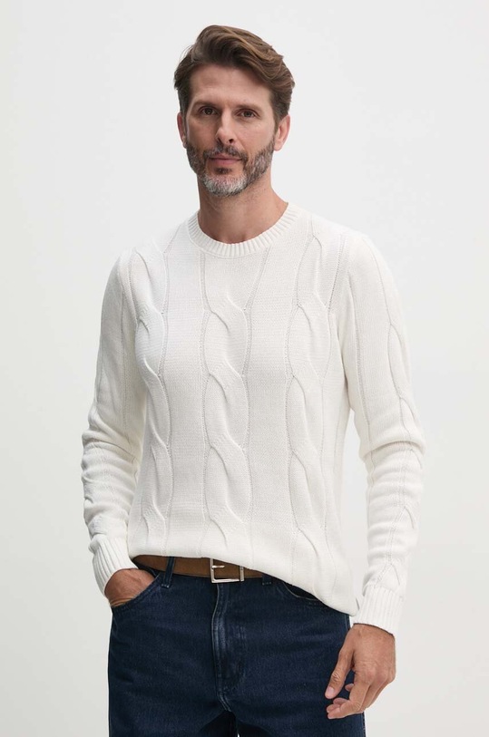 Lindbergh sweter bawełniany bawełna beżowy 30.805015.OFF.WHITE