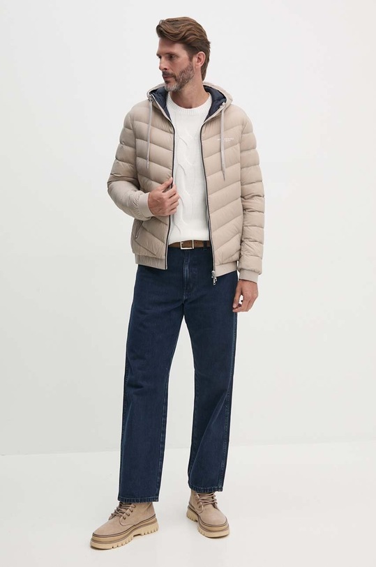 Lindbergh sweter bawełniany 30.805015.OFF.WHITE beżowy AW24