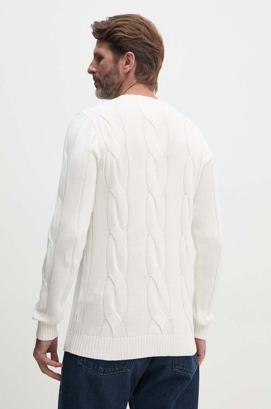 Odzież Lindbergh sweter bawełniany 30.805015.OFF.WHITE beżowy