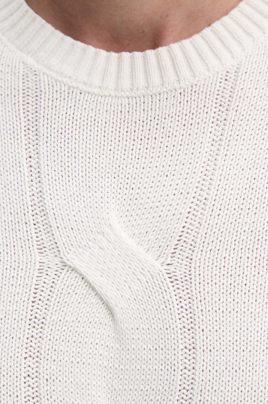 Lindbergh sweter bawełniany 30.805015.OFF.WHITE beżowy