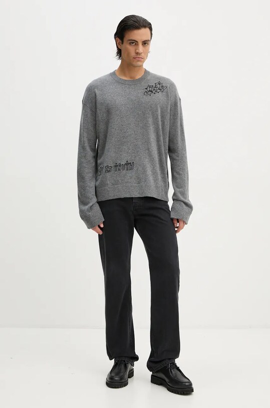 ZADIG&VOLTAIRE sweter wełniany KMSW00704 szary AW24