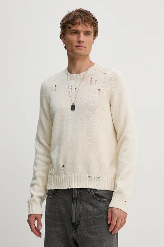 ZADIG&VOLTAIRE pulover de lana grosime medie bej KMSW00698