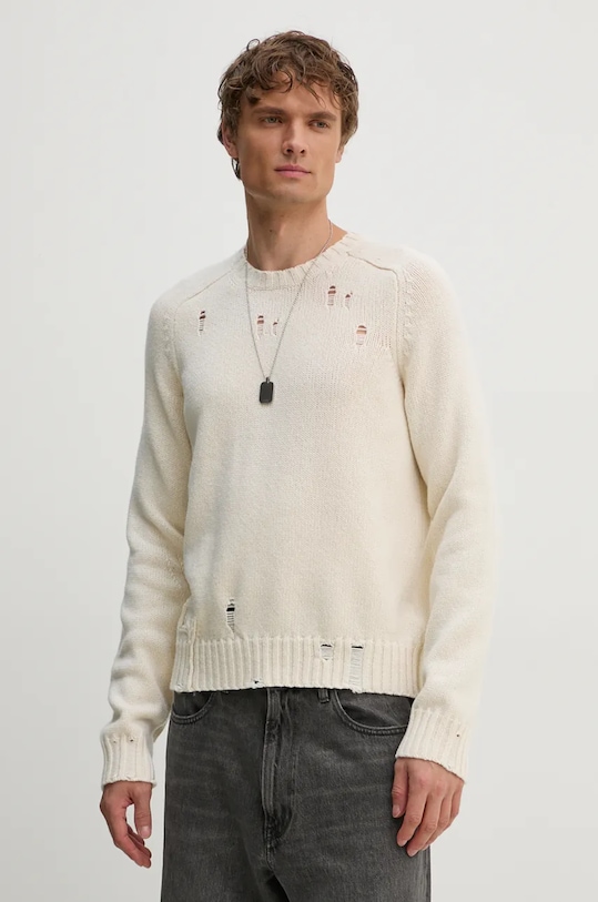 Шерстяной свитер ZADIG&VOLTAIRE шерсть бежевый KMSW00698