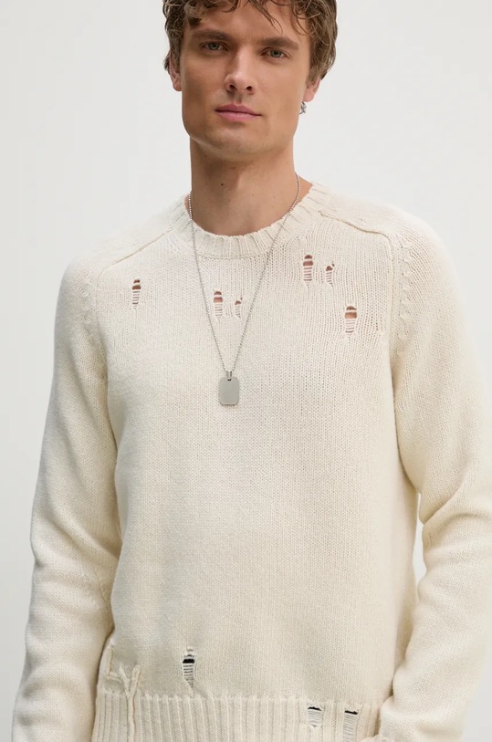 Шерстяной свитер ZADIG&VOLTAIRE бежевый KMSW00698