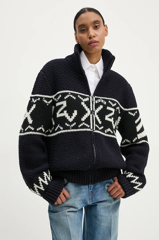 ZADIG&VOLTAIRE cardigan din lana cu modele bleumarin KMCA00225