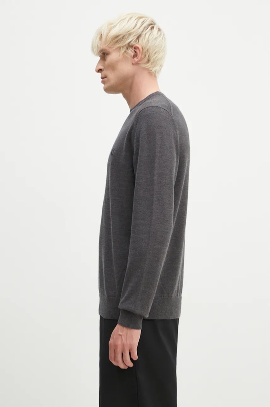 Fred Perry woolen jumper Classic Crew Neck Jumper K9601.R85 gray AW24