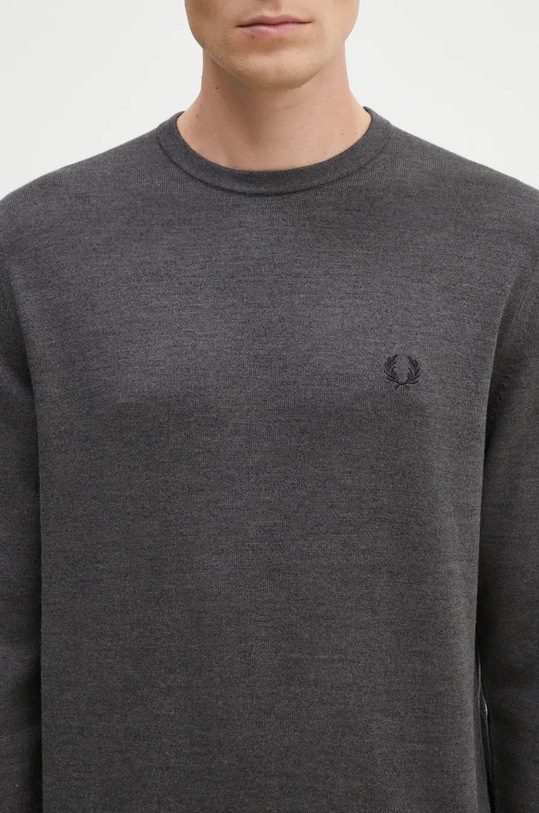 Fred Perry woolen jumper Classic Crew Neck Jumper gray K9601.R85
