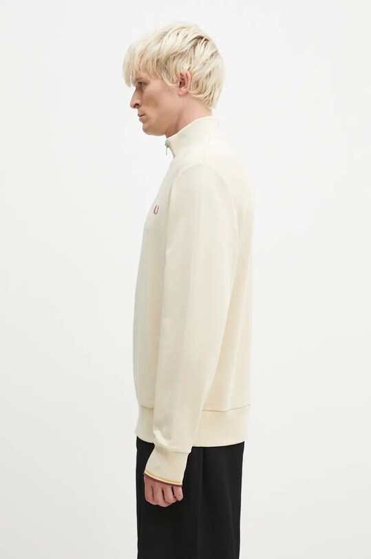 Fred Perry cotton sweatshirt Half Zip Sweatshirt M3574.W69 beige AW24
