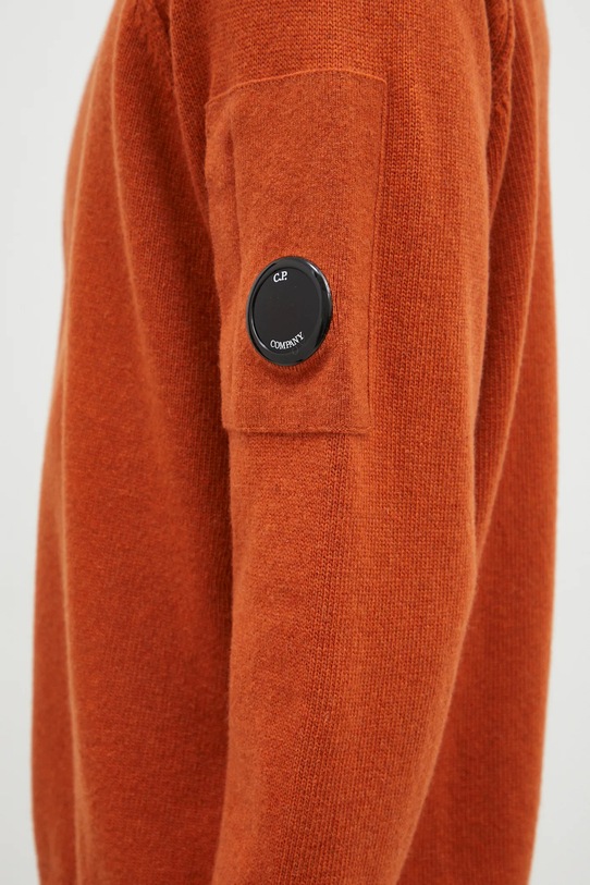 Вовняний светр C.P. Company Lambswool GRS Crew Neck Kinit помаранчевий 17CMKN047A110149A