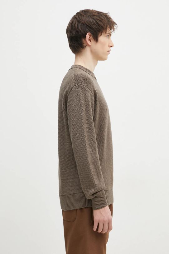 Μάλλινο πουλόβερ C.P. Company Knitwear Crew Neck In Re-Wool μπεζ 17CMKN228A006595A