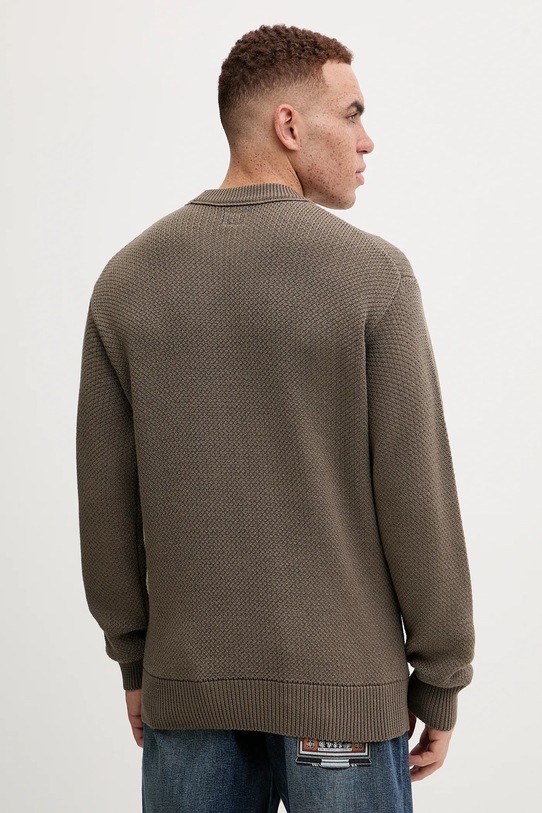 Ρούχα Μάλλινο πουλόβερ C.P. Company Knitwear Crew Neck In Re-Wool 17CMKN228A006595A καφέ