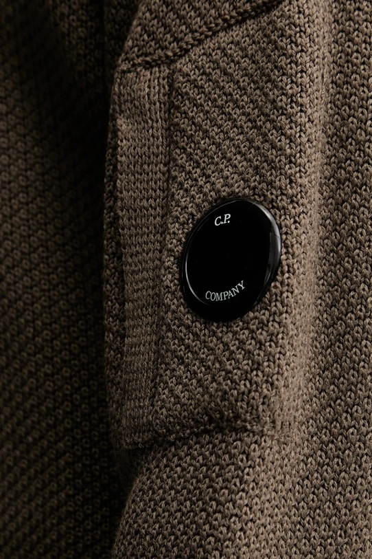 Μάλλινο πουλόβερ C.P. Company Knitwear Crew Neck In Re-Wool 17CMKN228A006595A καφέ