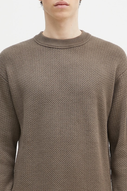 Vlněný svetr C.P. Company Knitwear Crew Neck In Re-Wool 17CMKN228A006595A hnědá