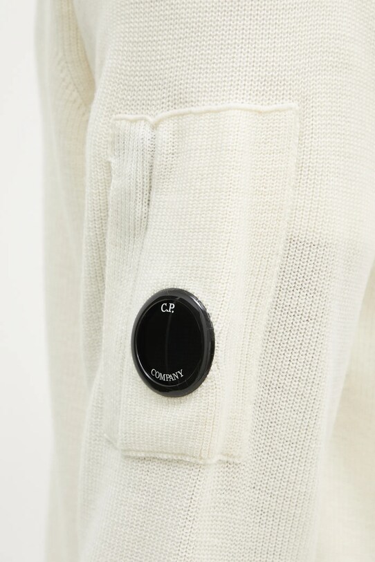 C.P. Company woolen cardigan Knitwear Cardigan In Re-Wool beige 17CMKN253A006595A