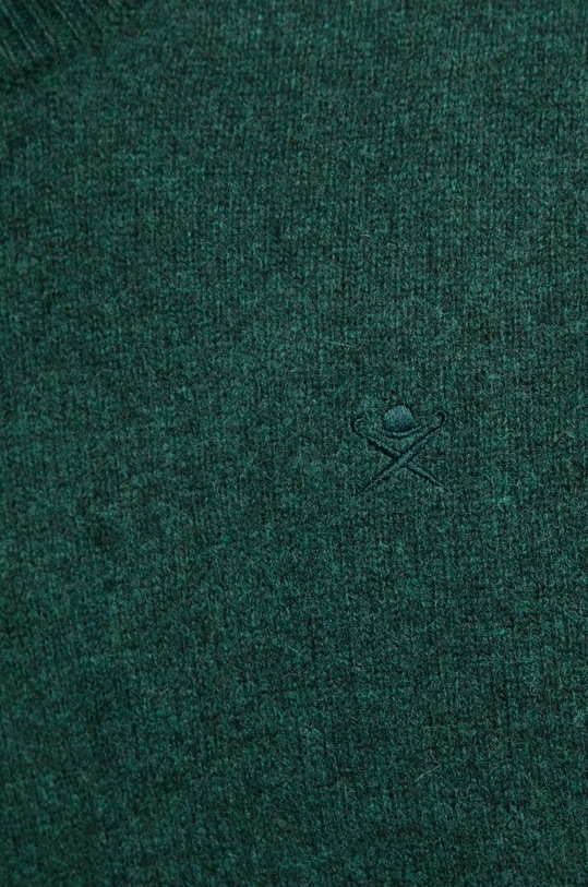 Шерстяной свитер Hackett London HM703237 зелёный