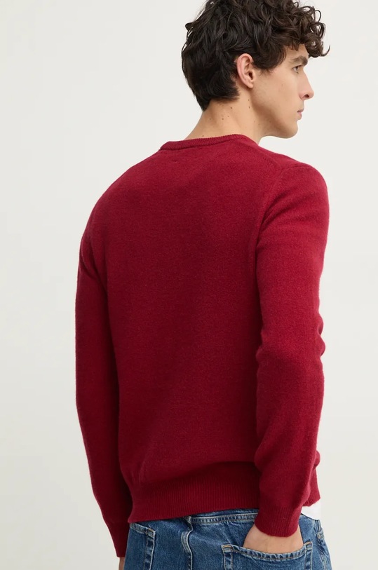 Odzież Hackett London sweter wełniany HM703237 bordowy