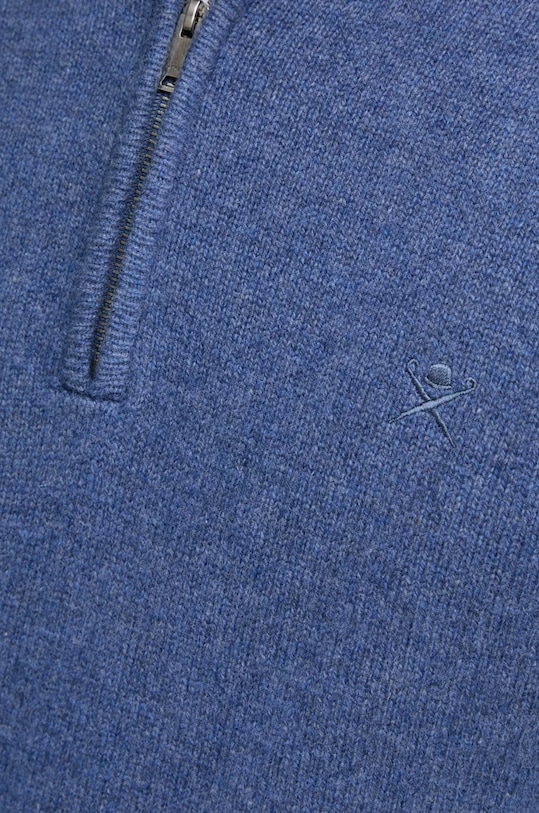 Vlněný svetr Hackett London HM703239 fialová