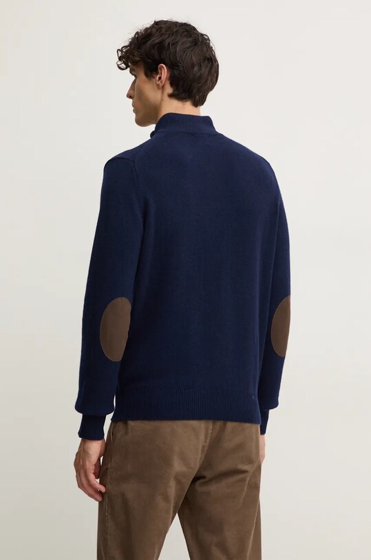 Odzież Hackett London sweter wełniany HM703239 granatowy