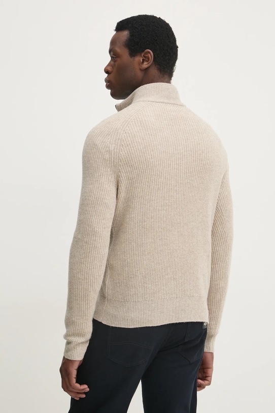 Одяг Вовняний светр Hackett London HM703243 бежевий