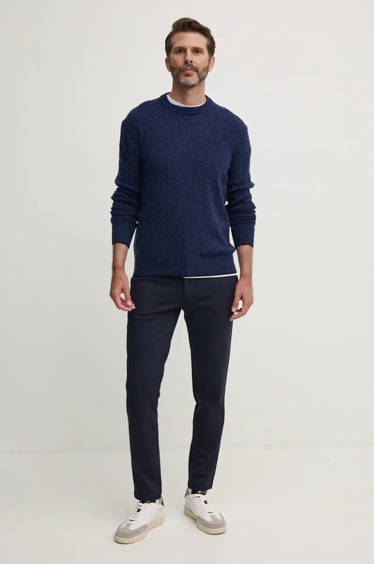 Hackett London maglione in lana HM703251 blu navy AW24