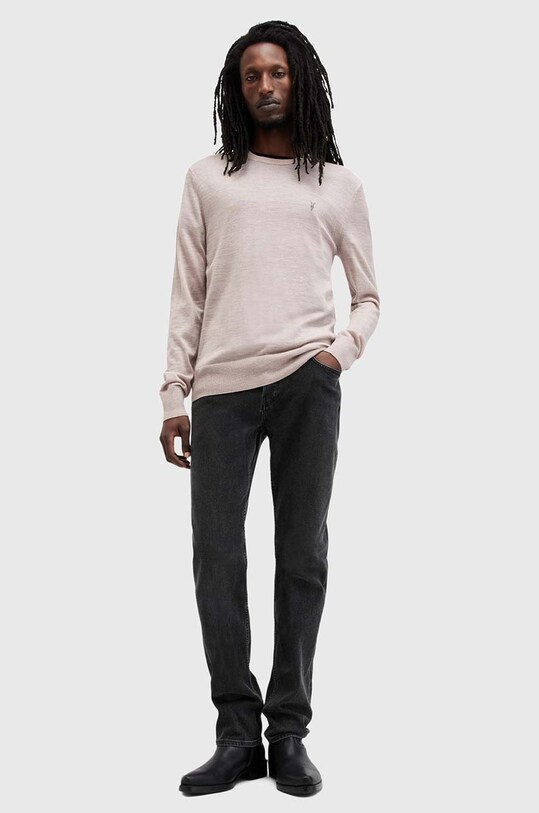Вовняний светр AllSaints MODE M002KZ бежевий