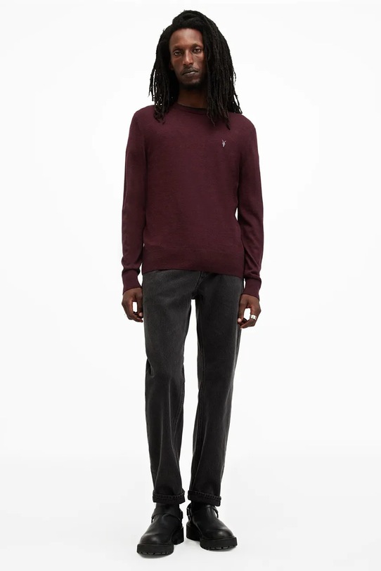 AllSaints sweter wełniany MODE fioletowy M002KZ