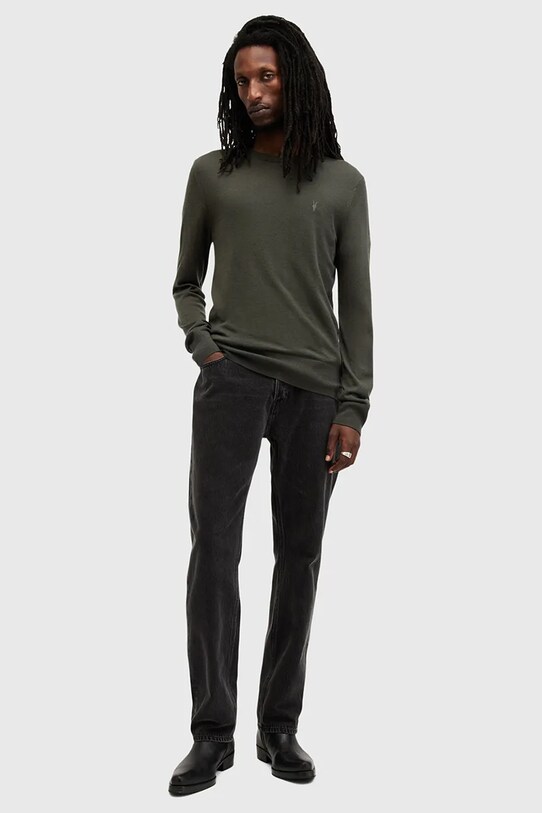 AllSaints sweter wełniany MODE zielony M002KZ