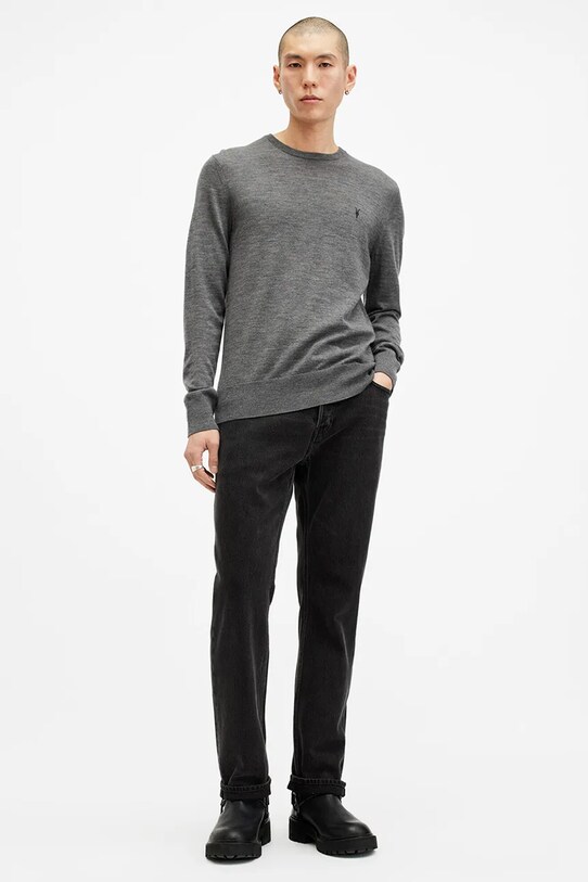 Шерстяной свитер AllSaints MODE серый M002KZ