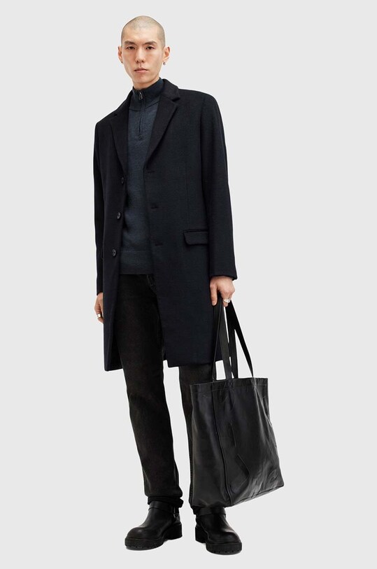 Светр з вовною AllSaints KILBURN ZIP FUNNEL M082KB