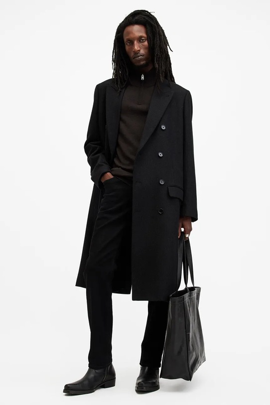 AllSaints pulover de lana KILBURN ZIP FUNNEL M082KB