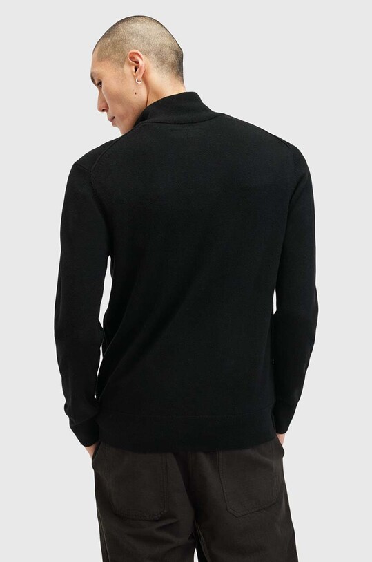 Oblečenie Vlnený sveter AllSaints KILBURN ZIP FUNNEL M082KB čierna