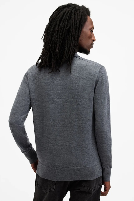 Шерстяной свитер AllSaints MODE MERINO M085KB тёмно-синий NC25