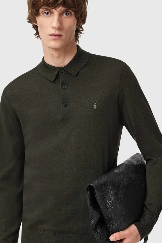 Odzież AllSaints sweter wełniany MODE MERINO M085KB zielony