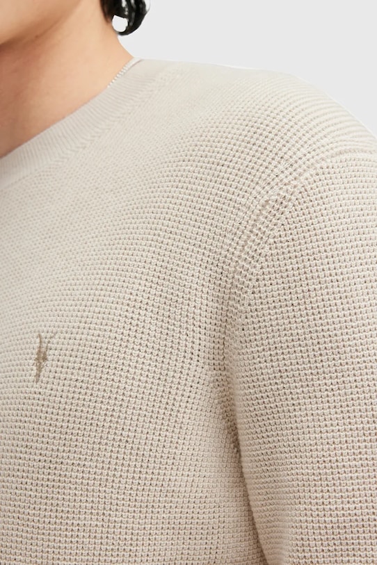 Odzież AllSaints sweter z domieszką wełny ASPEN CREW M089KB beżowy