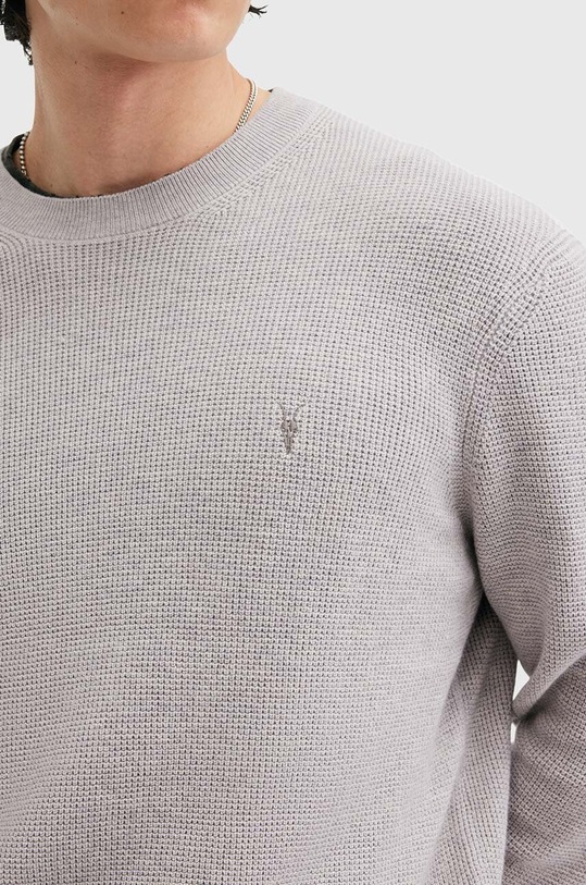 AllSaints sweter ASPEN CREW M089KB szary AW25