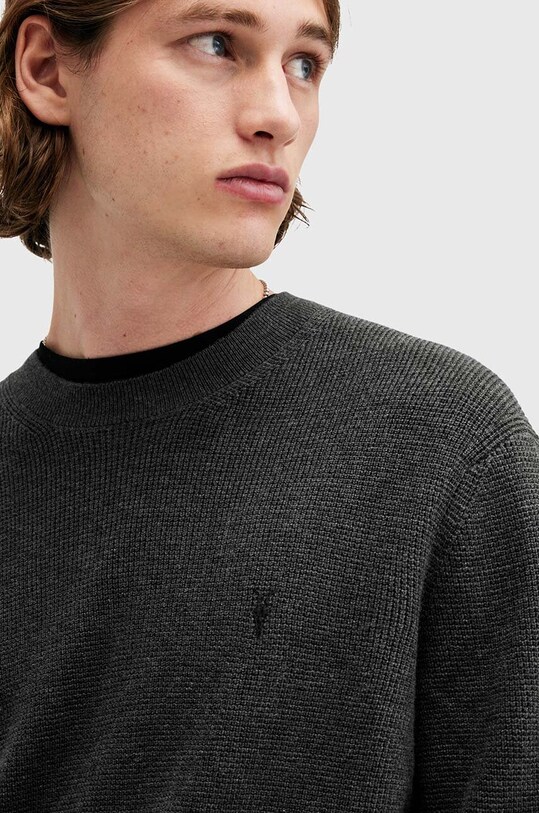 Sveter AllSaints ASPEN CREW M089KB sivá AW24