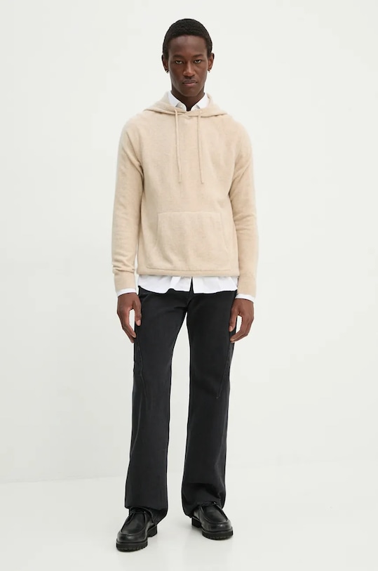 FROM FUTURE sweter kaszmirowy MPH00493 beżowy SS25