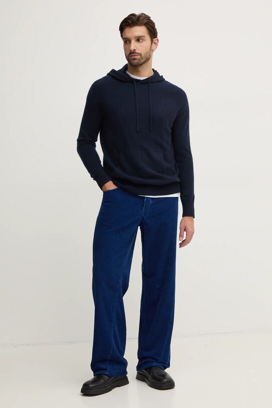 FROM FUTURE sweter kaszmirowy MPH00493 granatowy SS25