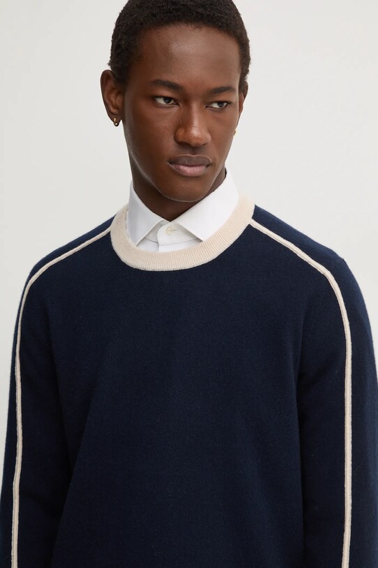 Светр з кашеміру FROM FUTURE темно-синій MPR02216