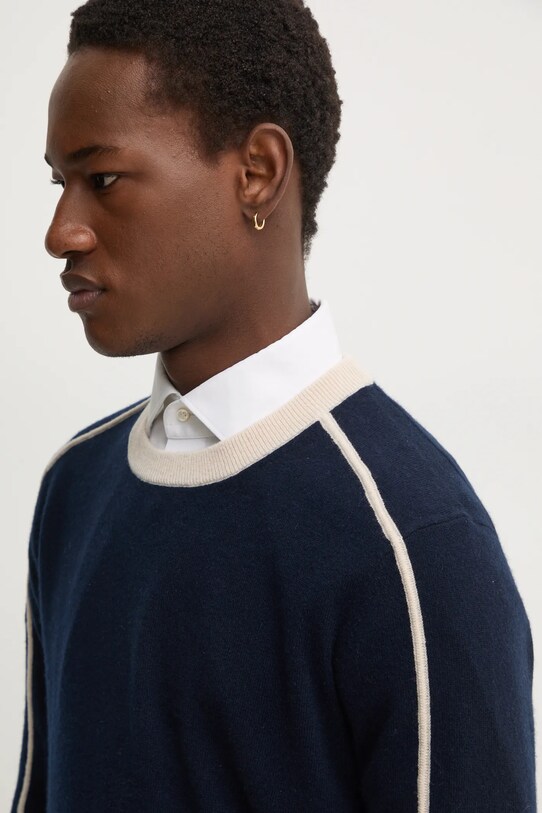 Светр з кашеміру FROM FUTURE MPR02216 темно-синій