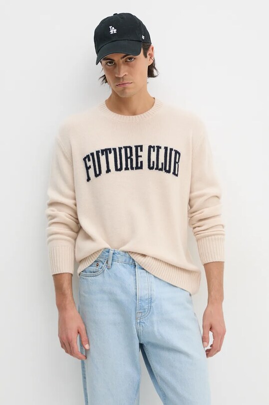 Светр з кашеміру G-Star Raw вовна бежевий MPR02221