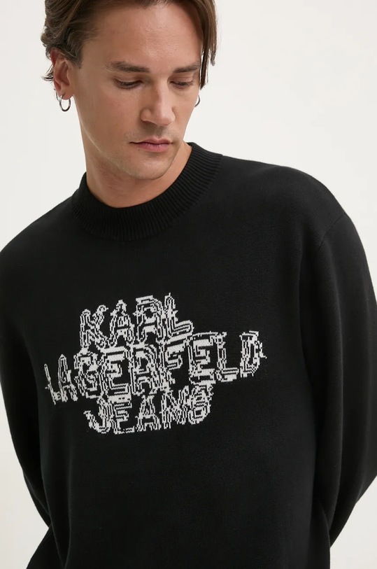 Bavlněný svetr Karl Lagerfeld Jeans černá 246D2002