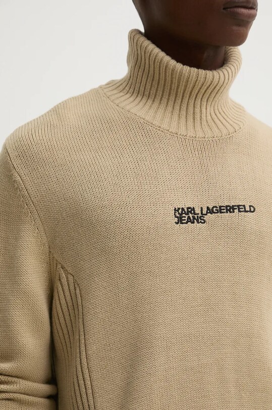 Karl Lagerfeld Jeans pulover de lana 246D2000 bej
