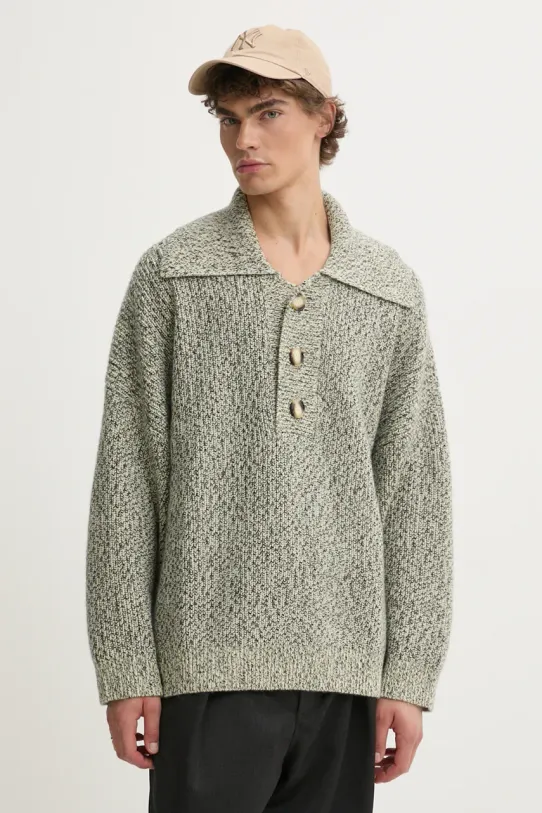 Nanushka pulover de lână DELIER grosime medie verde NU24PFSW00699