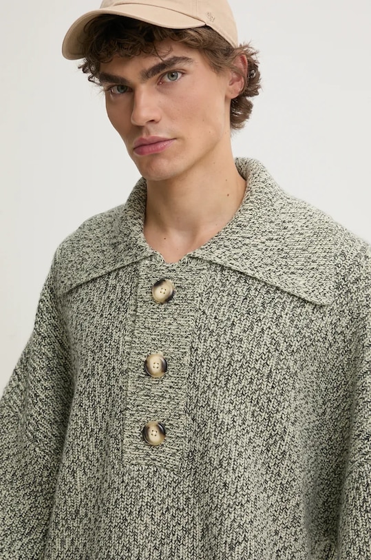 Nanushka pulover de lână DELIER verde NU24PFSW00699
