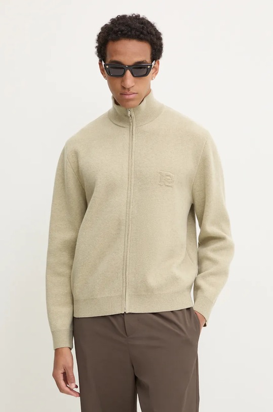 Вовняний кардиган Nanushka POVAL вовна бежевий NM24PFSW00472